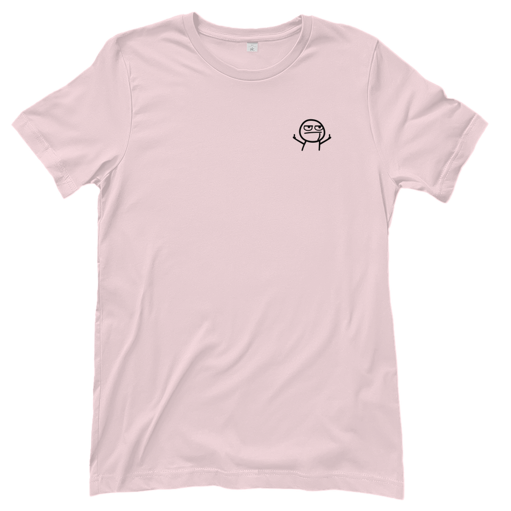 Strichmännchen Mittelfinger Brustdruck | Premium Frauen T-Shirt