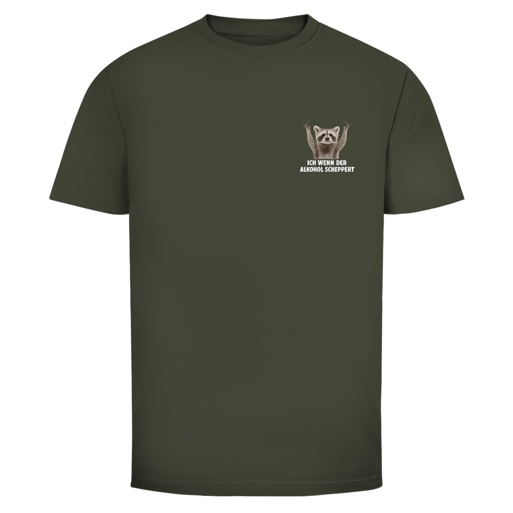 T-Shirt Männer Minimalistisch - Ich wenn der Alkohol scheppert
