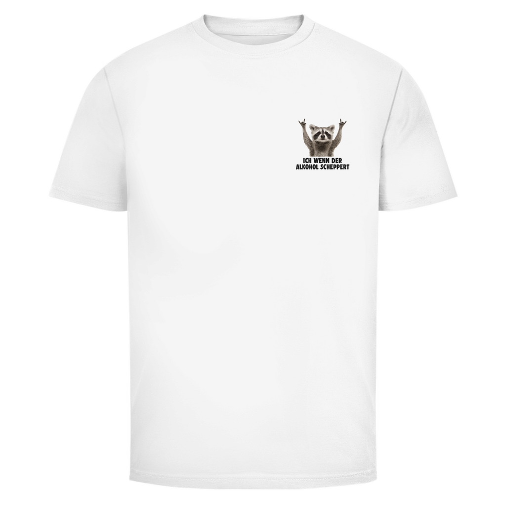 T-Shirt Männer Minimalistisch - Ich wenn der Alkohol scheppert