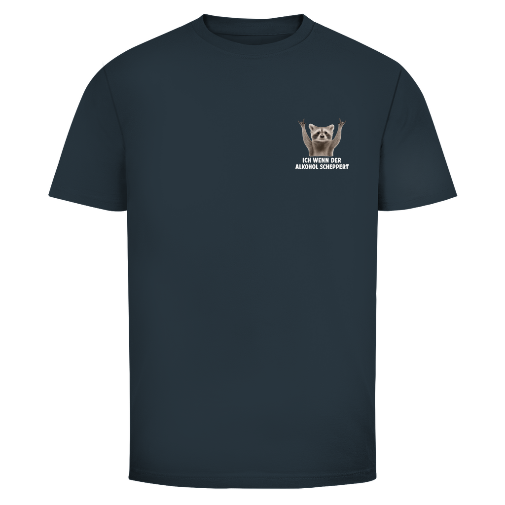 T-Shirt Männer Minimalistisch - Ich wenn der Alkohol scheppert