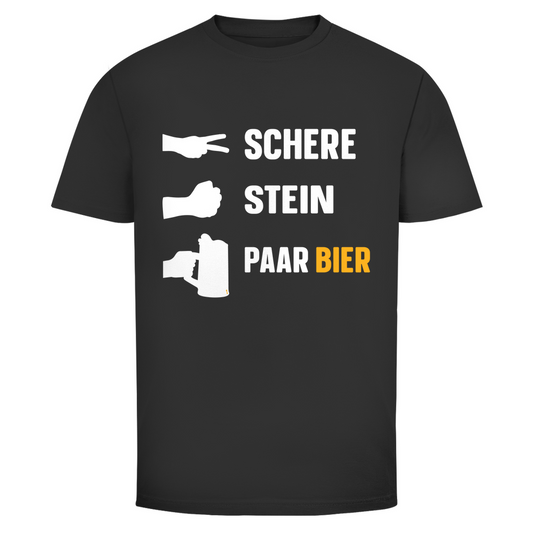 T-Shirt Männer– Schere. Stein. Paar Bier. Shirt