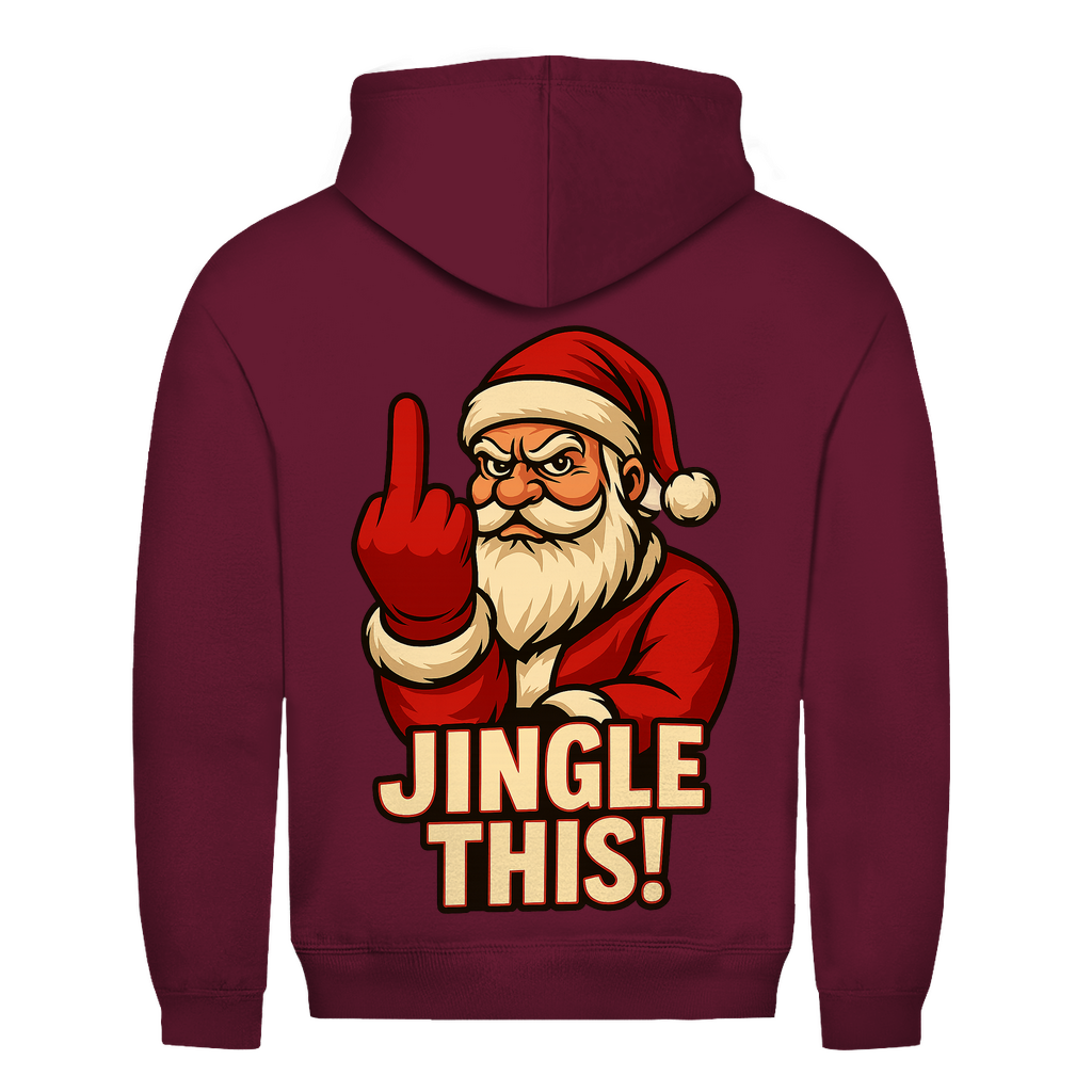 Jingle This! Weihnachtsmann Rückendruck | Unisex Hoodie