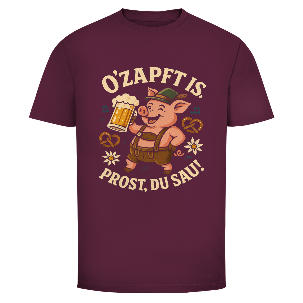 Unisex Wiesn Shirt– „O’zapft is, Prost du Sau!“