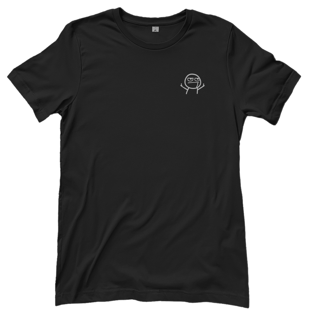 Strichmännchen Mittelfinger Brustdruck | Premium Frauen T-Shirt