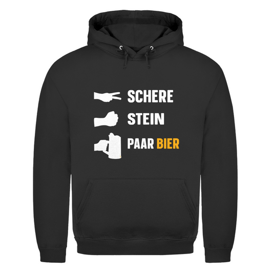 Unisex Hoodie - Schere, Stein, Paar Bier