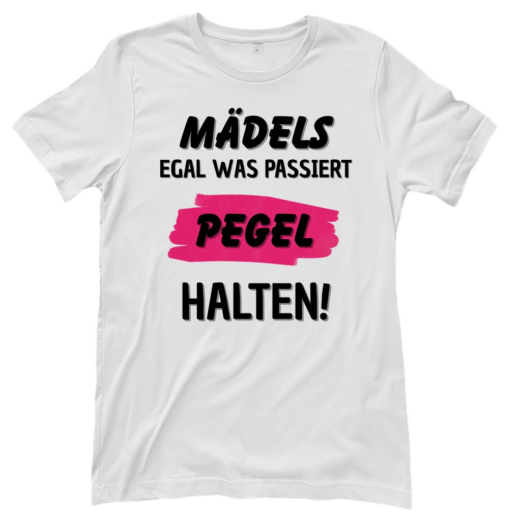T-Shirt Frauen-Mädels Pegel halten