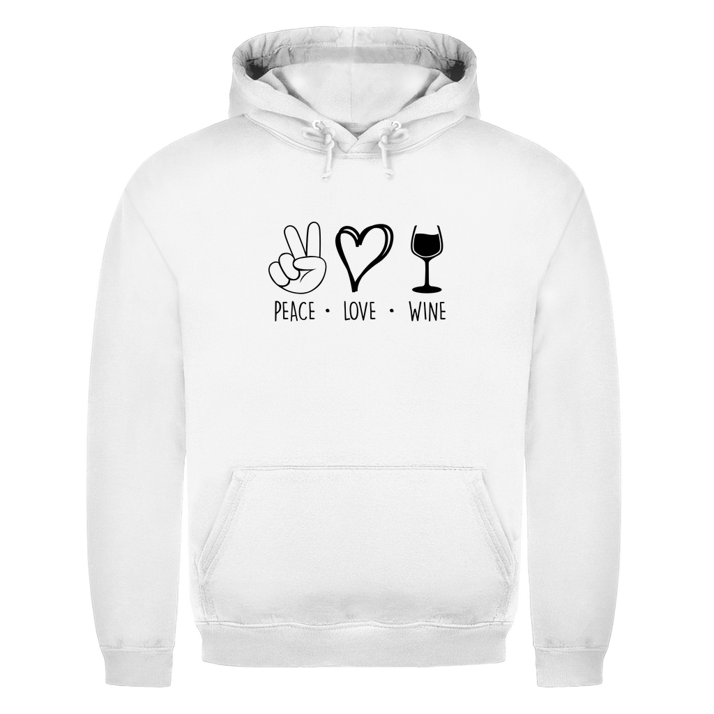 Unisex Hoodie - Peace Love Wine