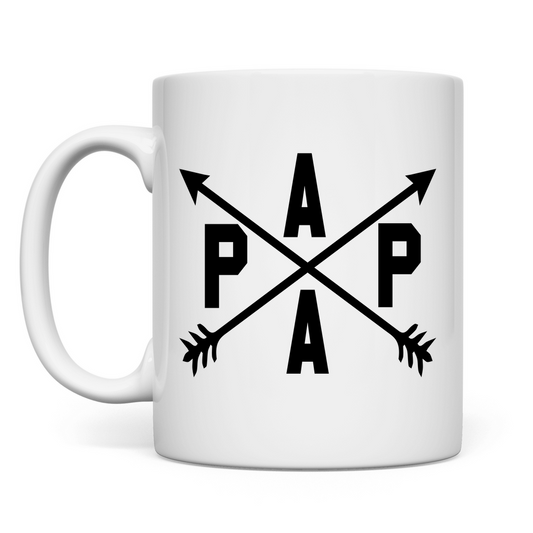 PAPA Statement-Tasse mit Pfeil-Design