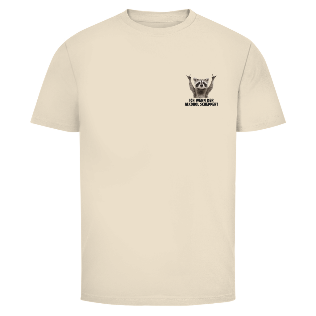 T-Shirt Männer Minimalistisch - Ich wenn der Alkohol scheppert