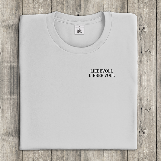 Lieber voll! Minimalistisch Brustdruck | Premium Frauen T-Shirt