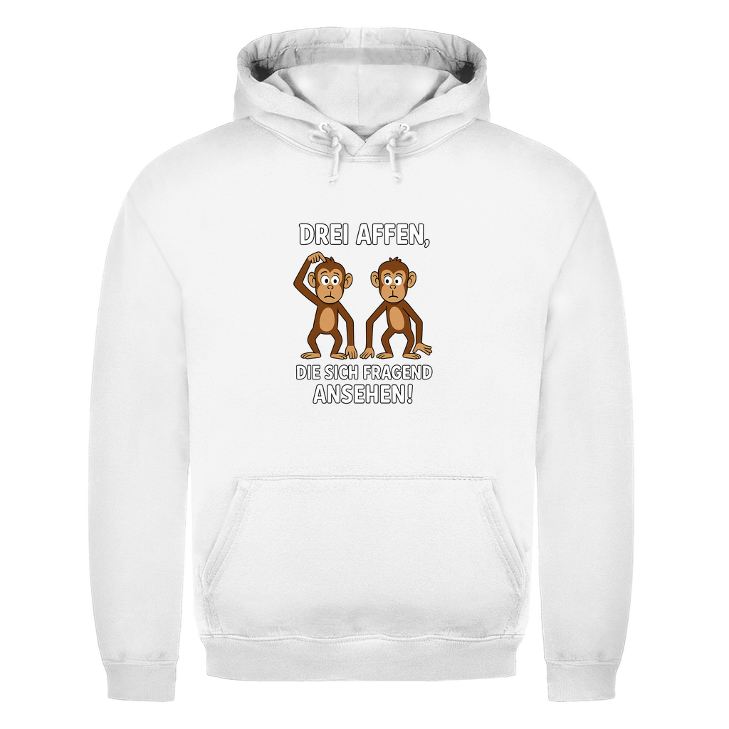 Unisex Hoodie - Drei Affen die sich fragend ansehen