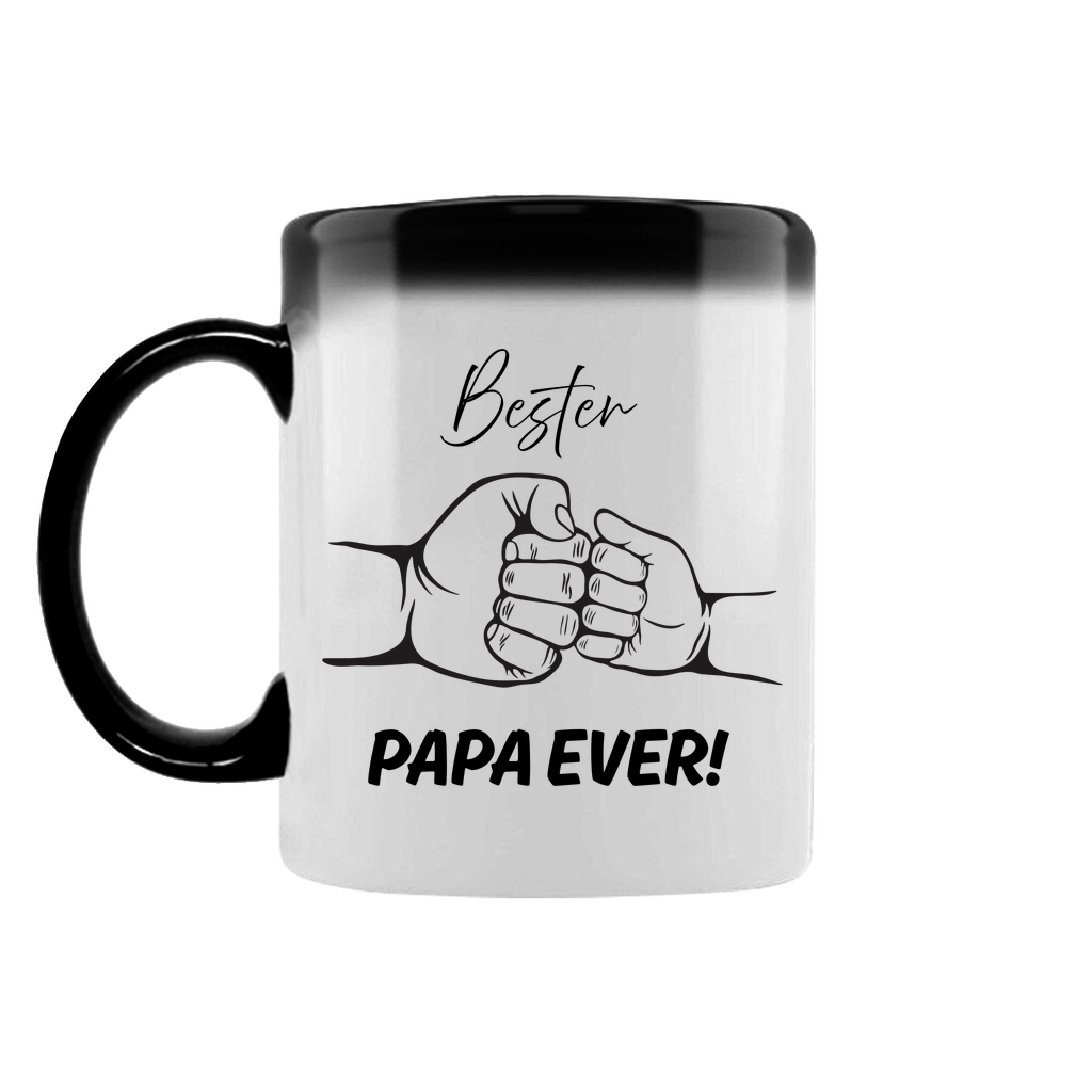 Bester Papa Ever Magic Tasse mit Fist Bump zum Vatertag