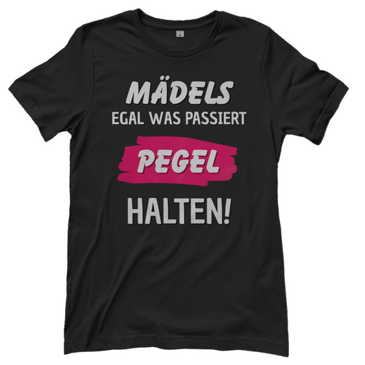 T-Shirt Frauen-Mädels Pegel halten