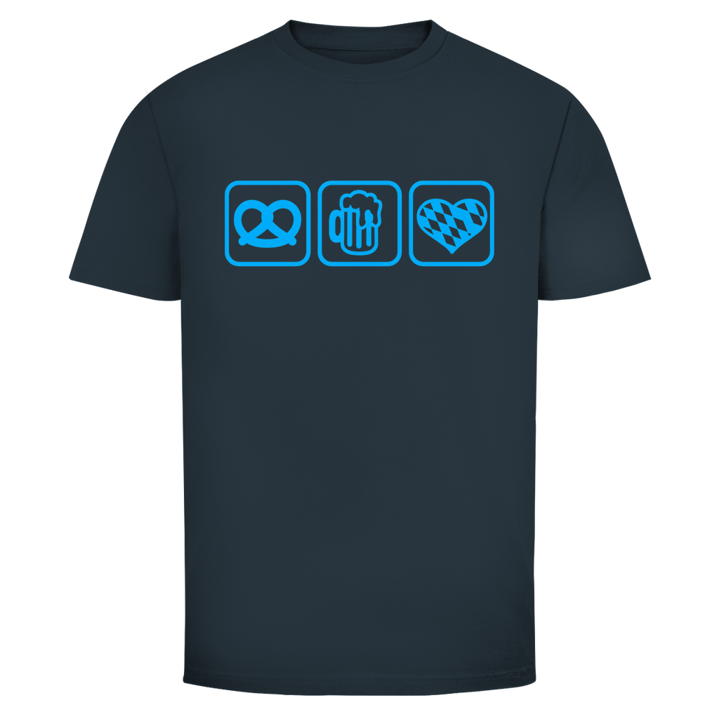 Unisex Wiesn Shirt– Brezel, Bier & Herz
