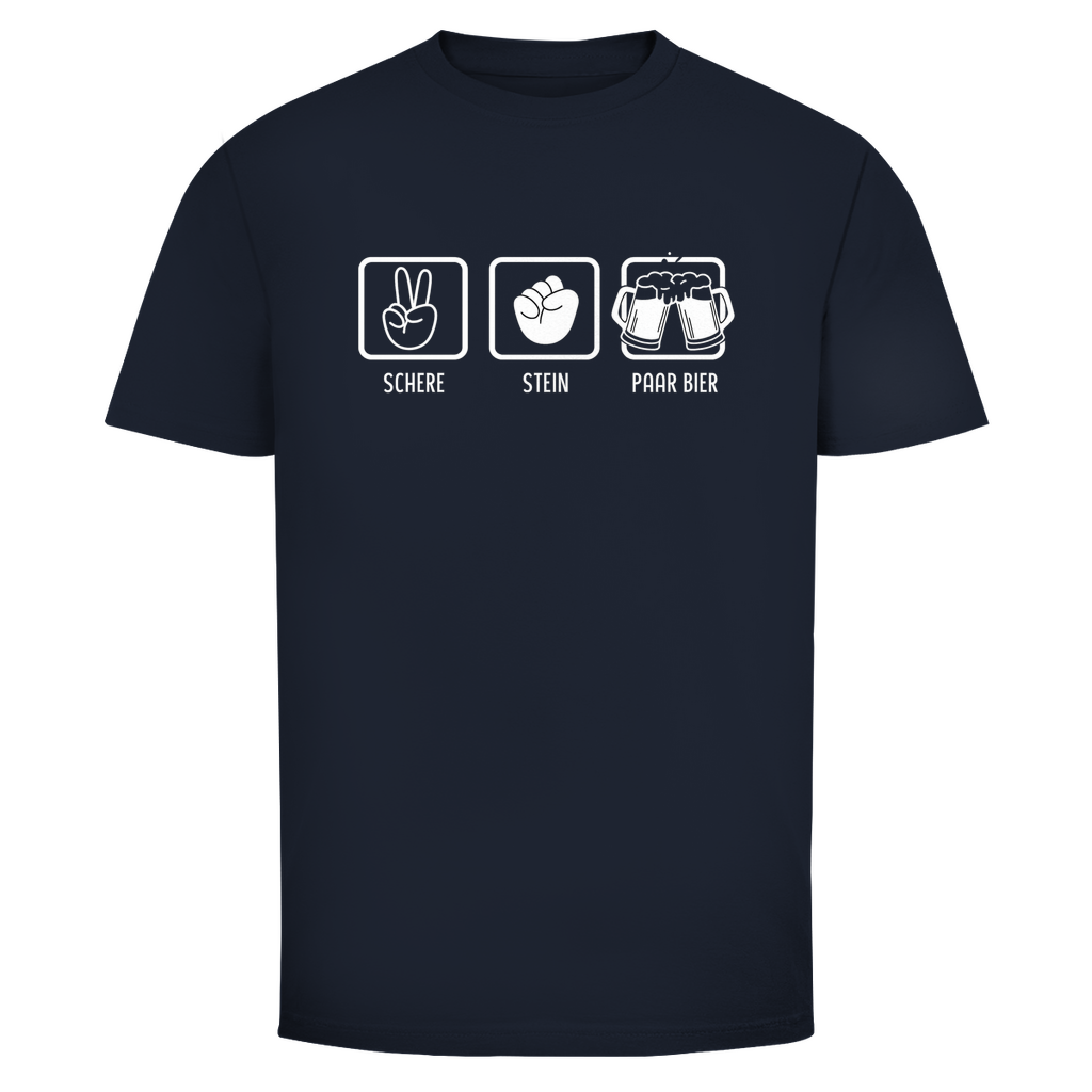 T-Shirt Männer – Schere, Stein, Paar Bier