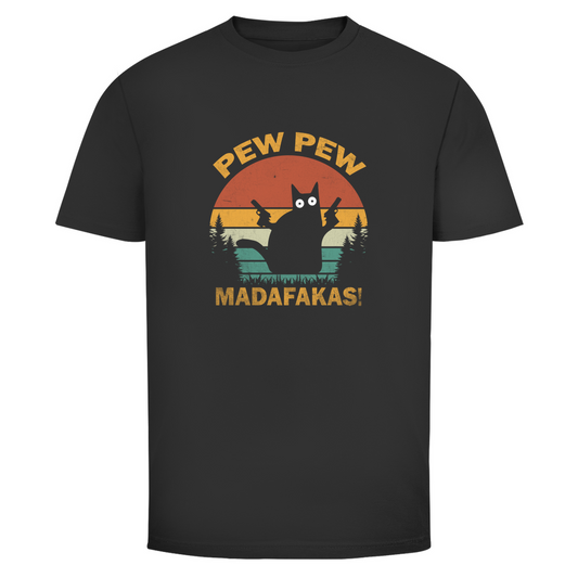 T-Shirt Herren - Pew Pew Madafakas - Lustiges Retro Shirt