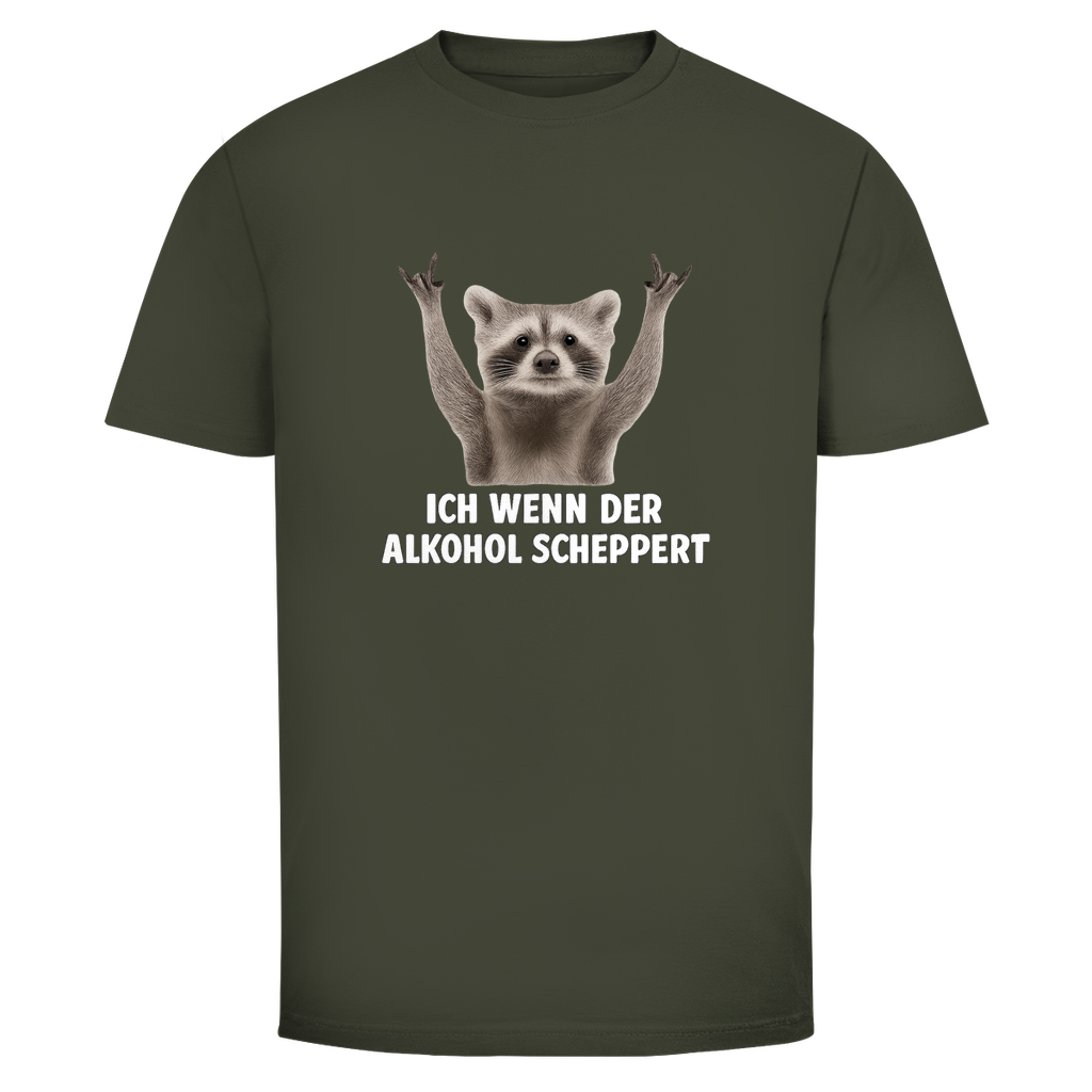 T-Shirt Männer - Ich wenn der Alkohol scheppert