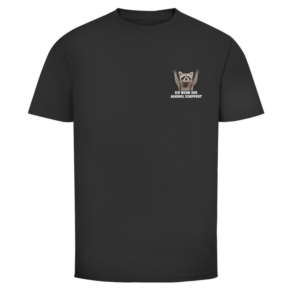 T-Shirt Männer Minimalistisch - Ich wenn der Alkohol scheppert