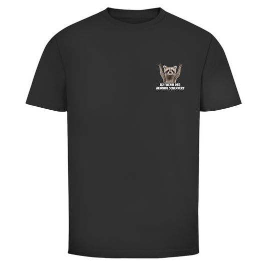 T-Shirt Männer Minimalistisch - Ich wenn der Alkohol scheppert