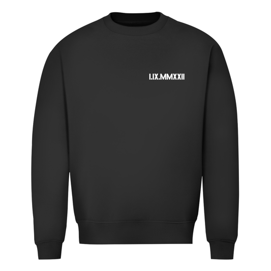 Unisex Sweatshirt – Personalisiertes Datum in römischen Zahlen