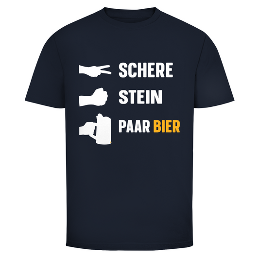 T-Shirt Männer– Schere. Stein. Paar Bier. Shirt