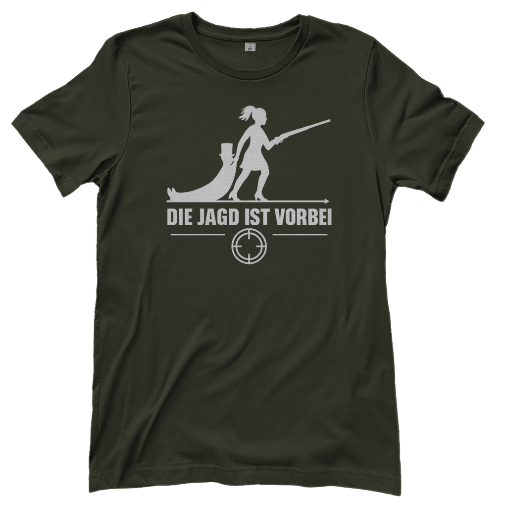 T-Shirt Frauen – „Die Jagd ist vorbei“