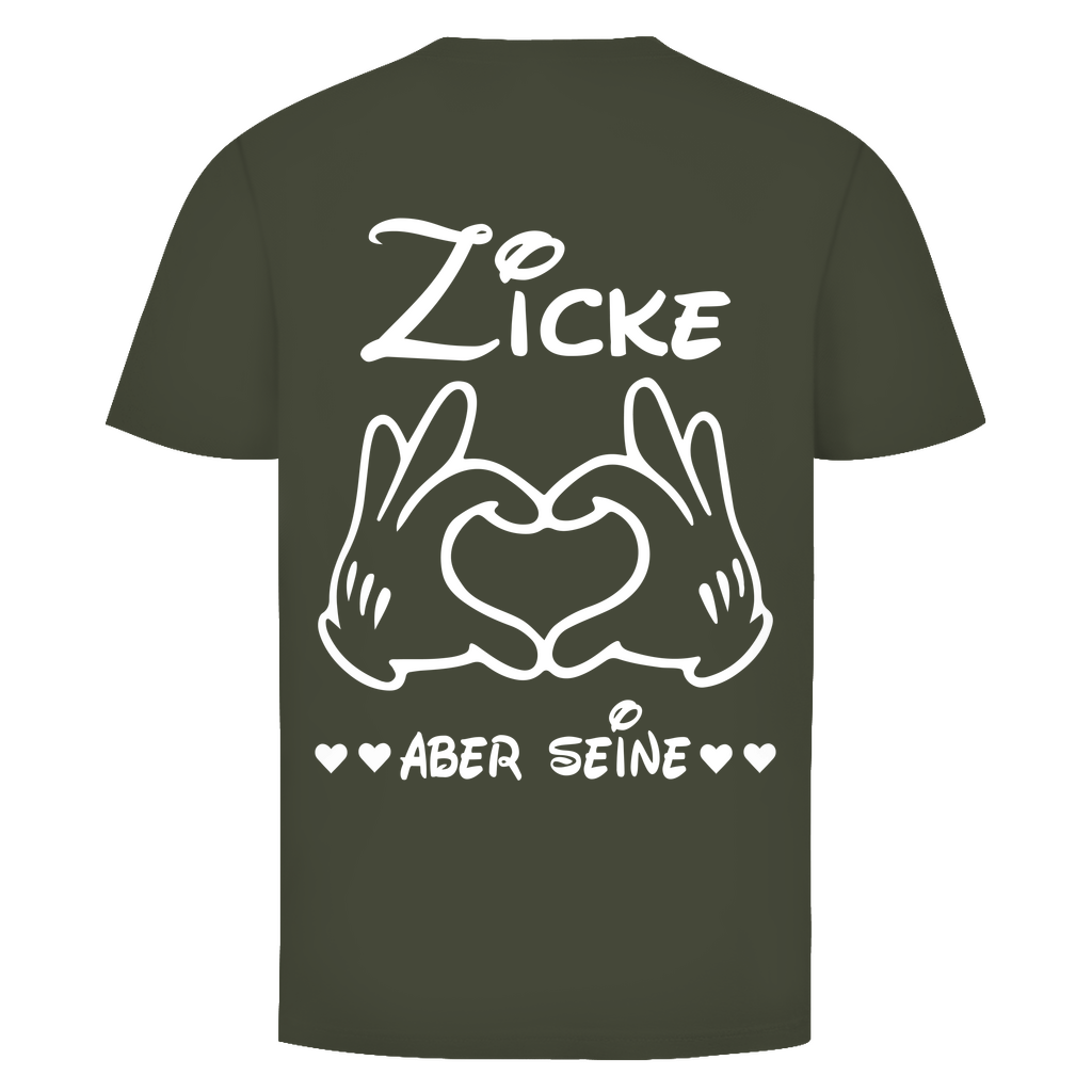 Unisex T-Shirt– Rückenprint Zicke aber seine