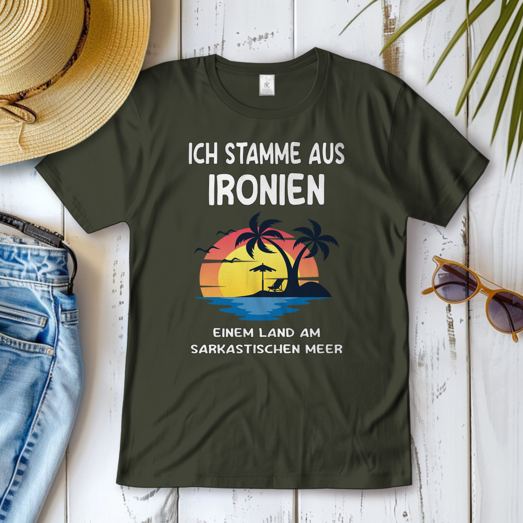 T-Shirt Frauen-Ich stamme aus Ironien