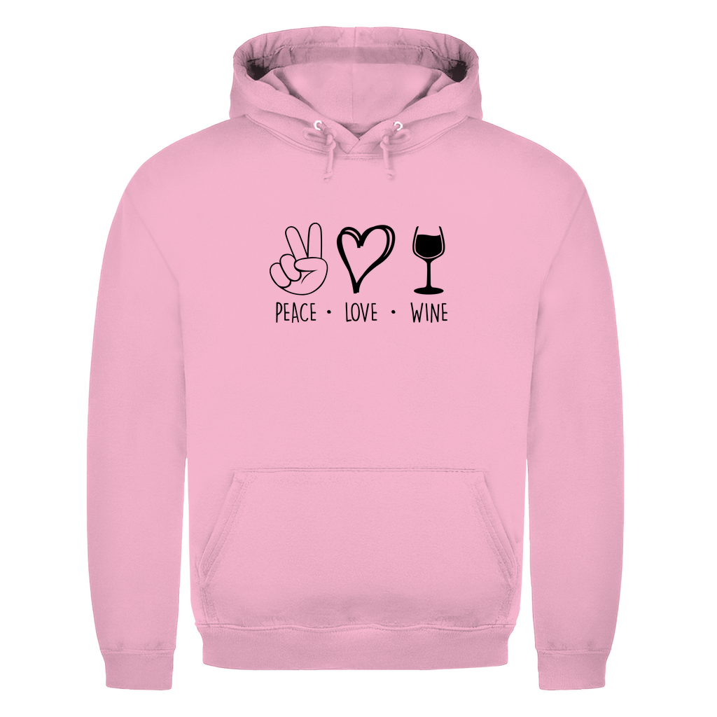 Unisex Hoodie - Peace Love Wine