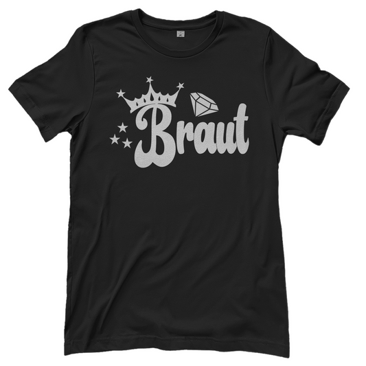 Braut Shirt mit Krone & Diamant