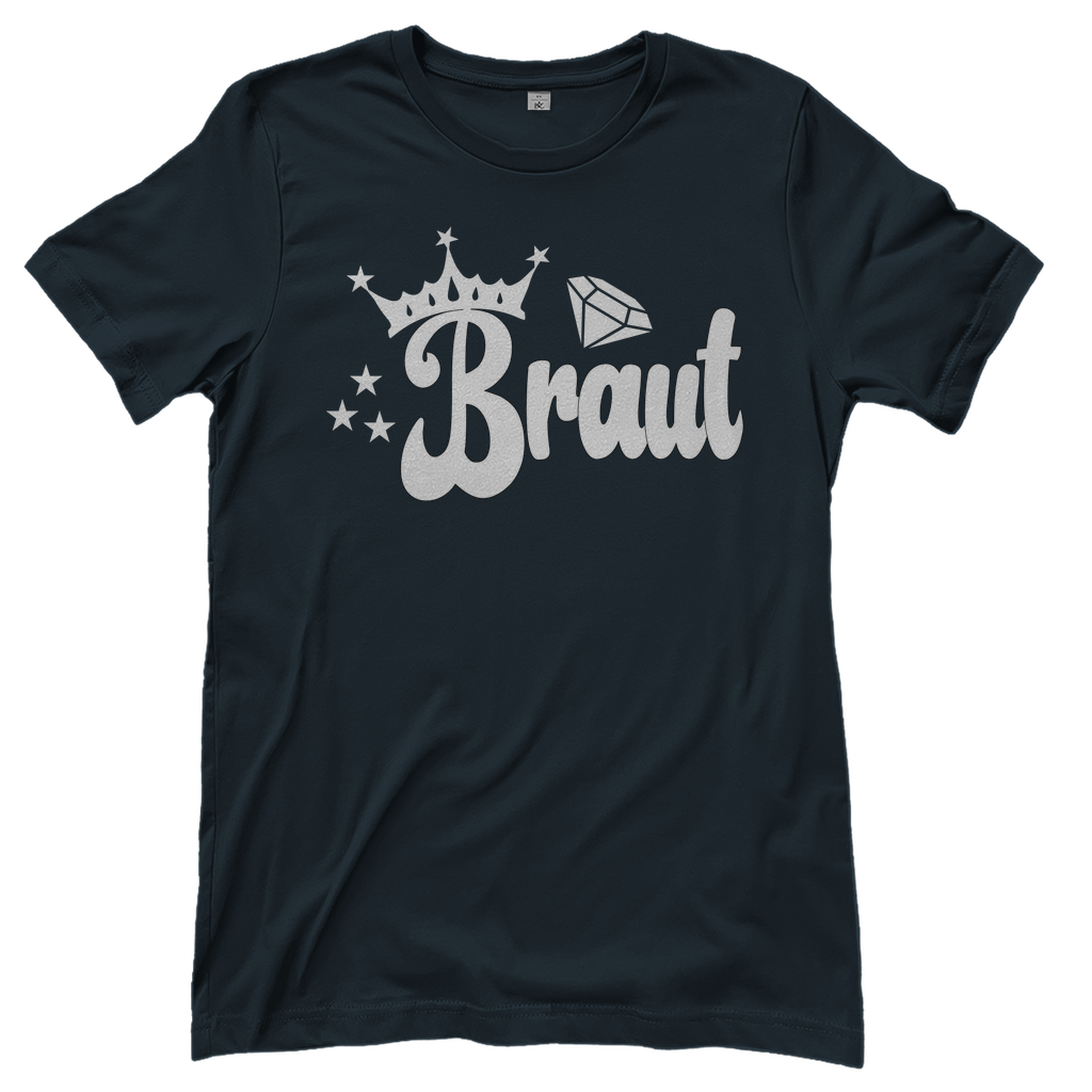 Braut Shirt mit Krone & Diamant
