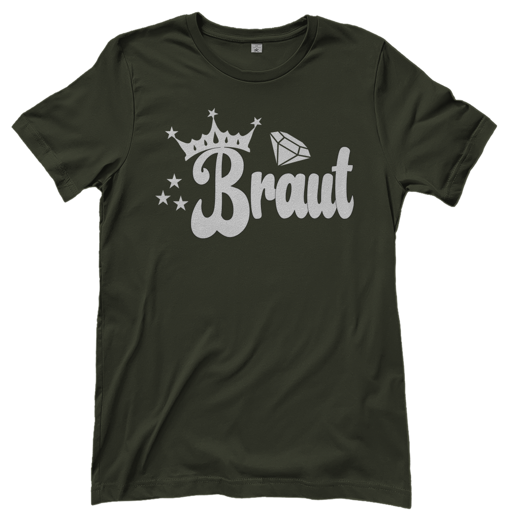 Braut Shirt mit Krone & Diamant