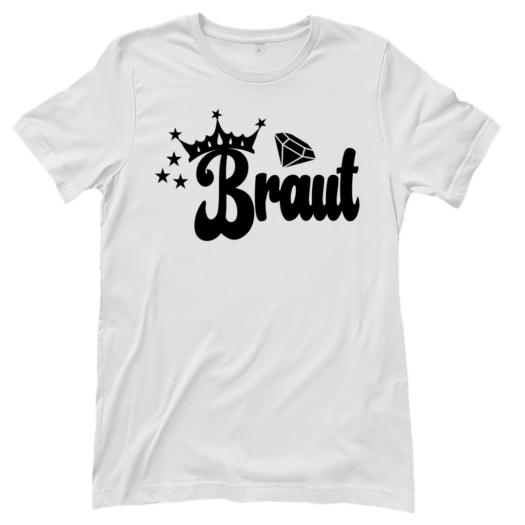 Braut Shirt mit Krone & Diamant