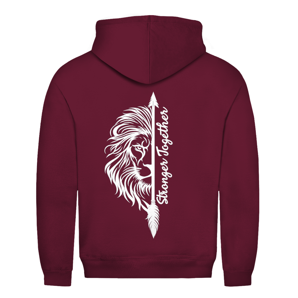 Stronger Together Löwe Rückendruck | Unisex Hoodie