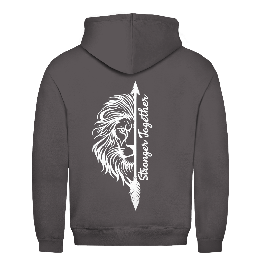 Stronger Together Löwe Rückendruck | Unisex Hoodie