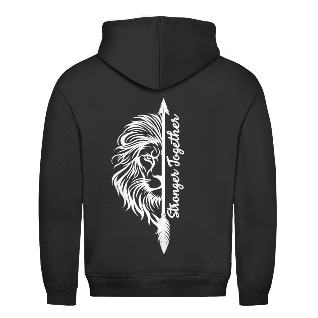 Stronger Together Löwe Rückendruck | Unisex Hoodie