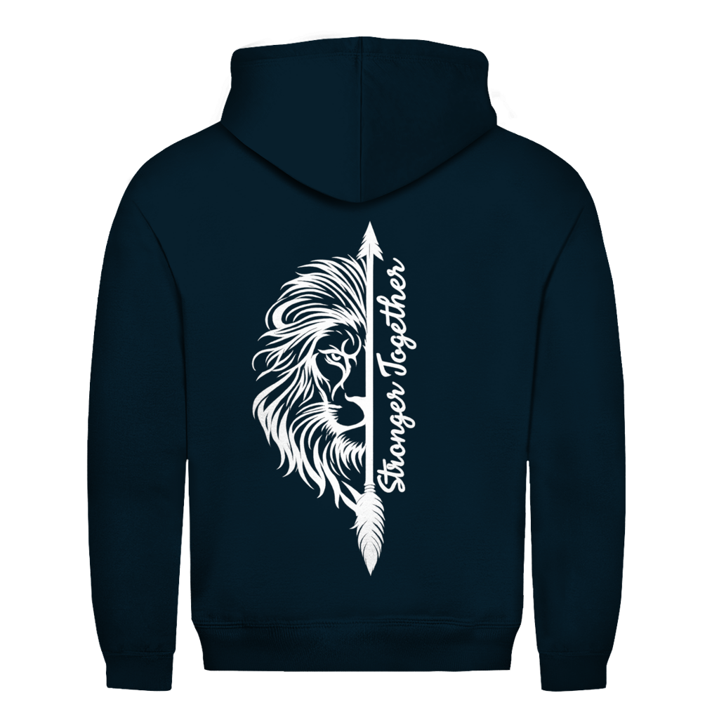 Stronger Together Löwe Rückendruck | Unisex Hoodie