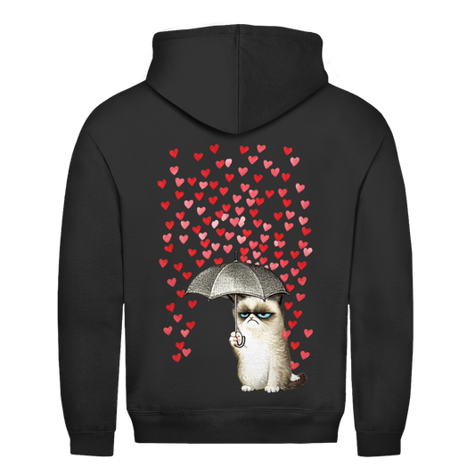 Herzregen Cat Rückendruck | Unisex Hoodie