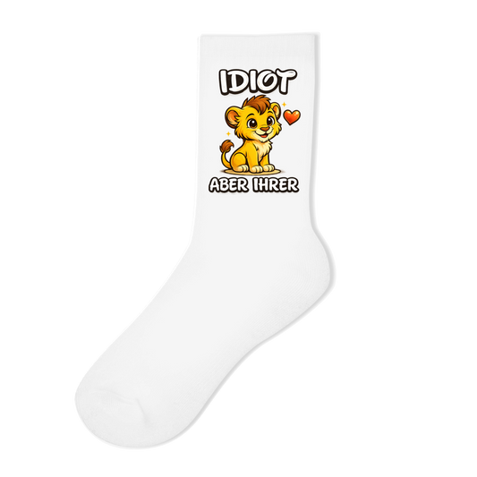 Idiot aber ihrer Löwe | Socken