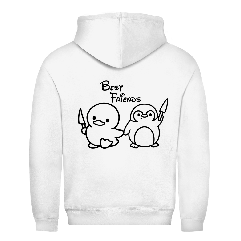 Best Friends Ente & Pinguin Rückendruck | Unsiex Hoodie