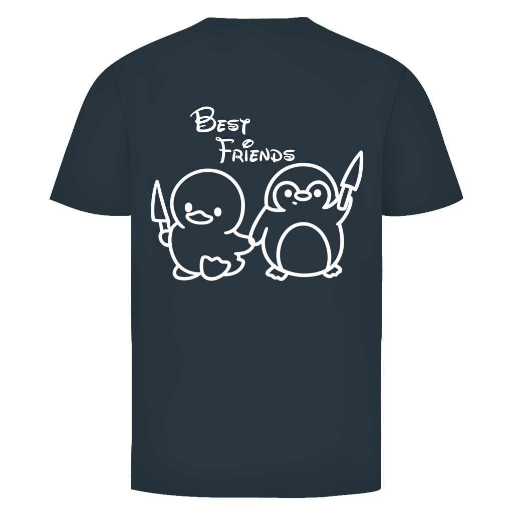Best Friends Ente & Pinguin Rückendruck | Unisex T-Shirt