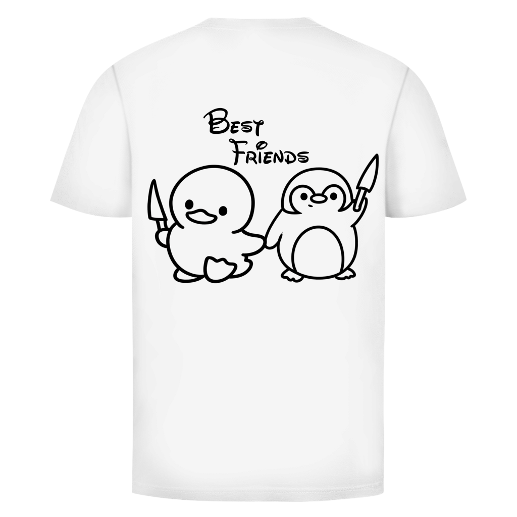 Best Friends Ente & Pinguin Rückendruck | Unisex T-Shirt