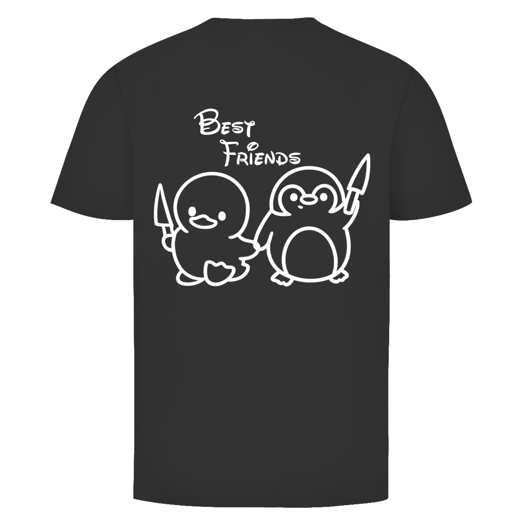 Best Friends Ente & Pinguin Rückendruck | Unisex T-Shirt