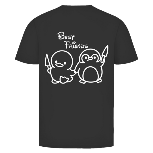 Best Friends Ente & Pinguin Rückendruck | Unisex T-Shirt