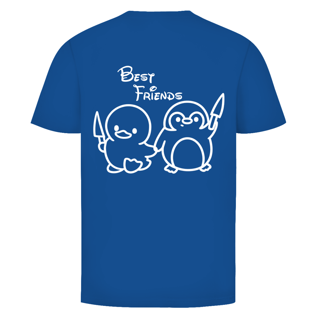 Best Friends Ente & Pinguin Rückendruck | Unisex T-Shirt