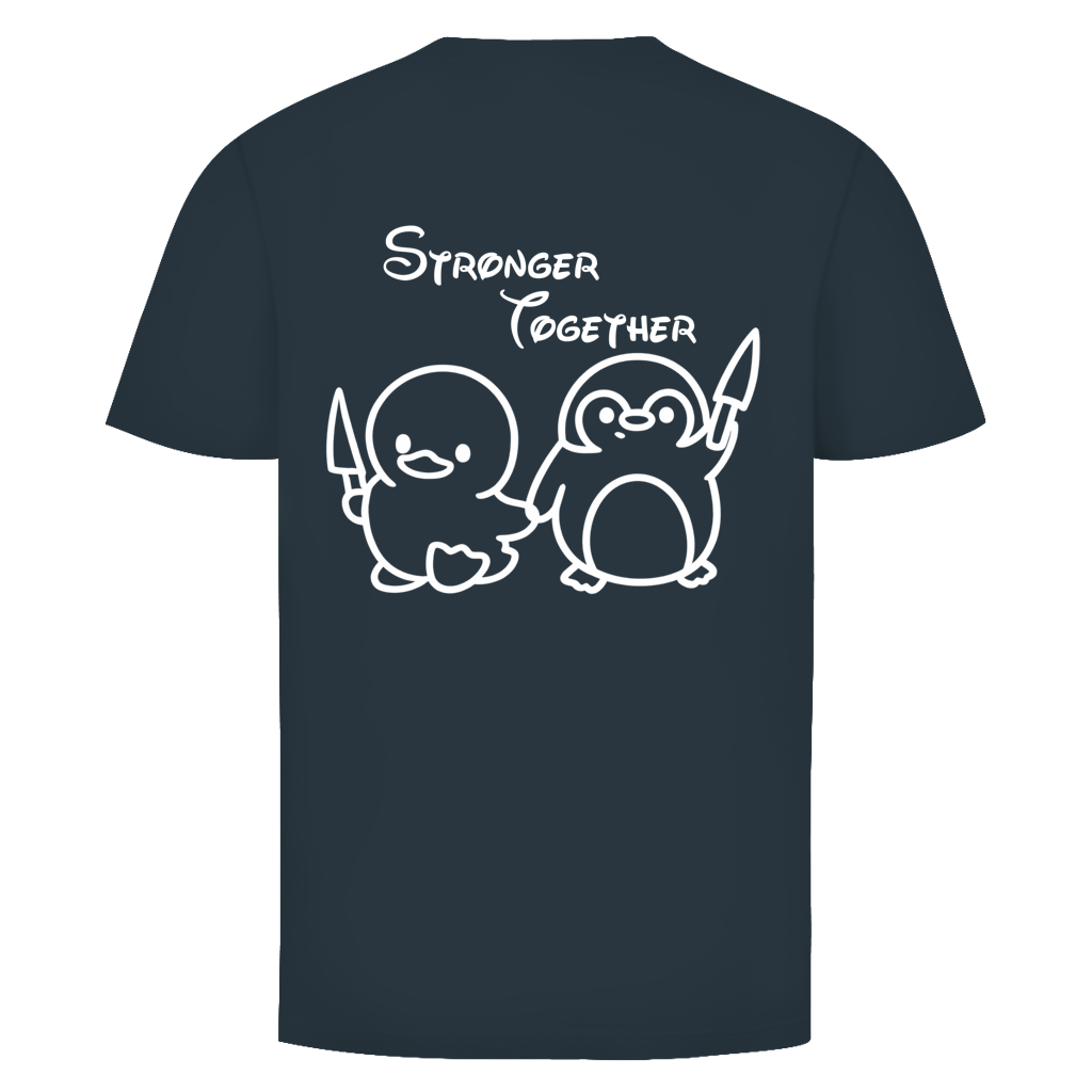 Stronger Together Ente & Pinguin Rückendruck  | Unisex T-Shirt