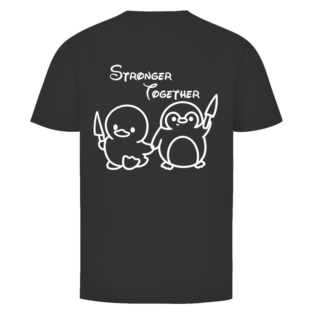 Stronger Together Ente & Pinguin Rückendruck  | Unisex T-Shirt