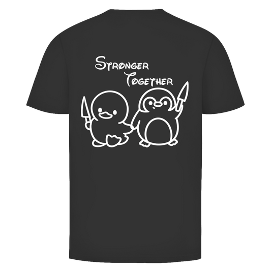 Stronger Together Ente & Pinguin Rückendruck  | Unisex T-Shirt