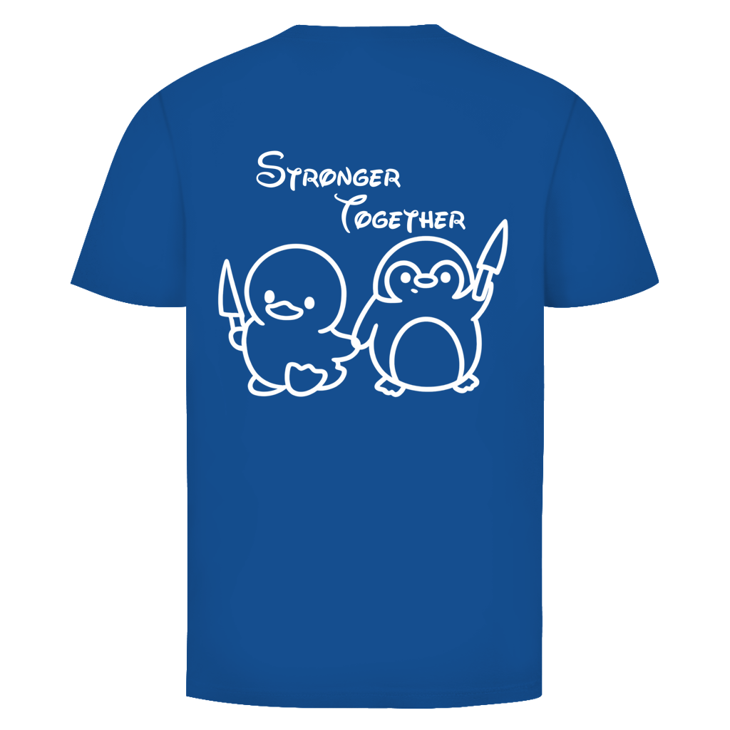 Stronger Together Ente & Pinguin Rückendruck  | Unisex T-Shirt