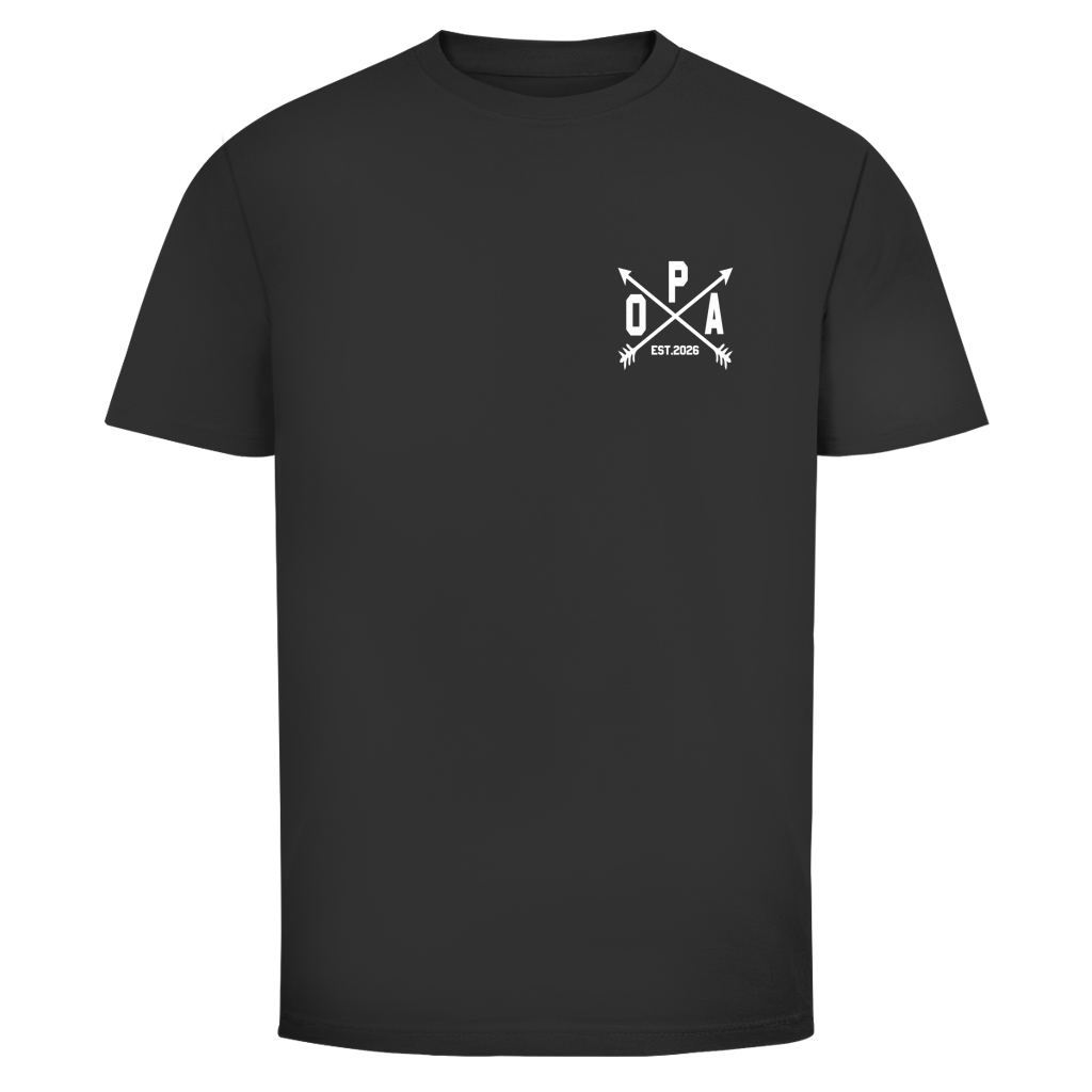 Opa Est. Brustdruck personalisiert mit Namen & Datum | Unisex T-Shirt